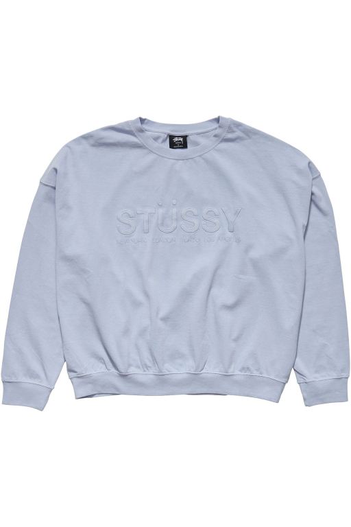 Stussy Womens Trail Embroidered Rugby Crew Leisure Sets Blue - AUQSL4096